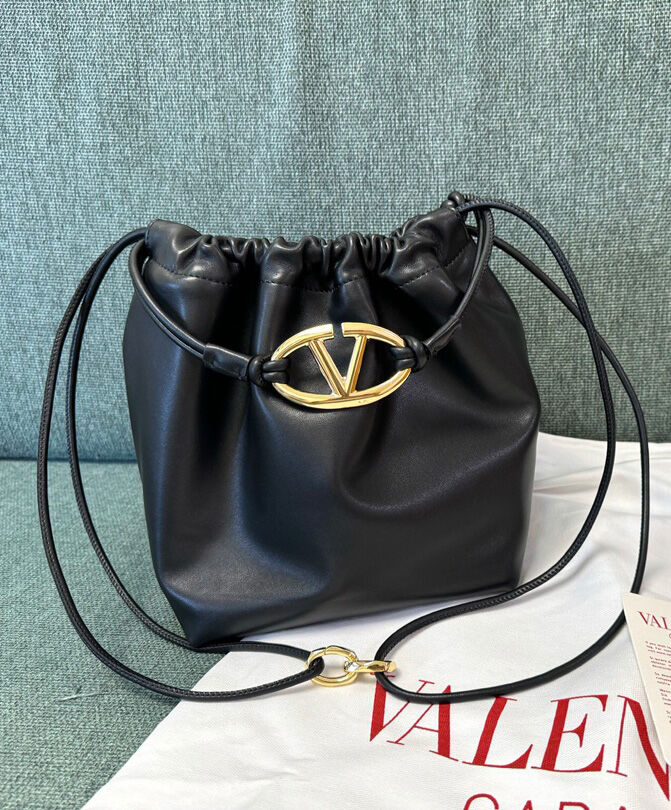 Valentino Vlogo Pouf Nappa Leather Pouch